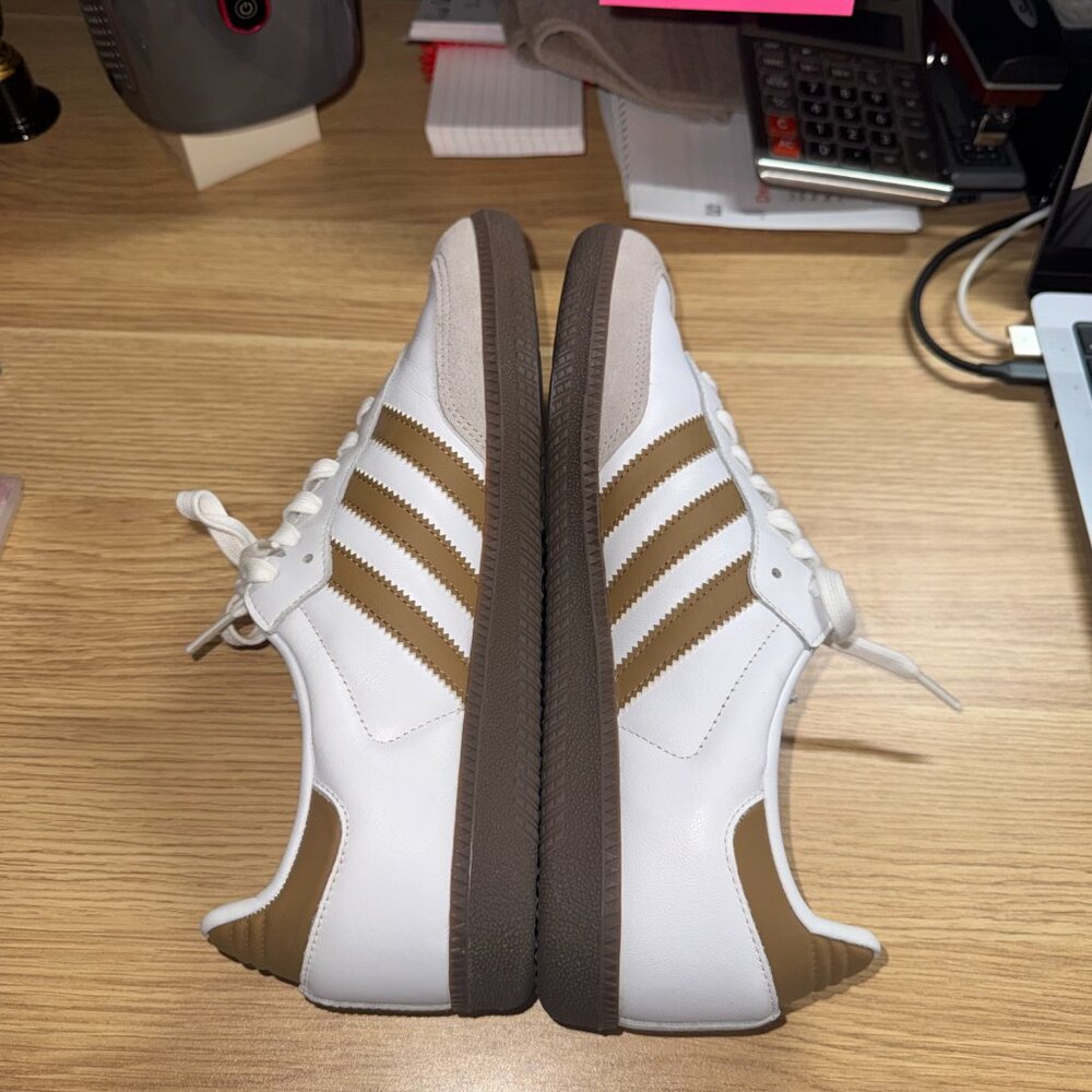 Adidas Originals Samba Og Cloud White Brown Desert - Size 9 - Picture 3 of 6